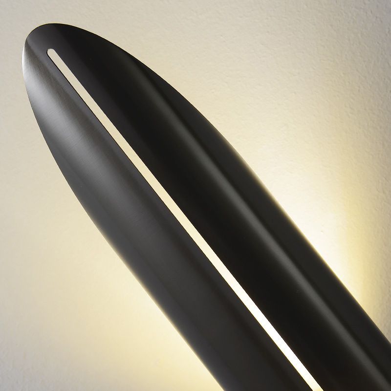 Hollow Bamboo Leaf Shaped Simplicity Sconce Light 13.7" H Post-modern Style Metal Lighting Fixture for Bedroom