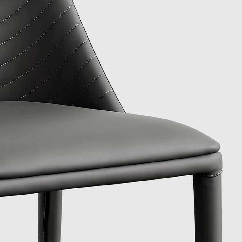 Modern Armless Dining Chairs Upholstered Low Back Side Chair