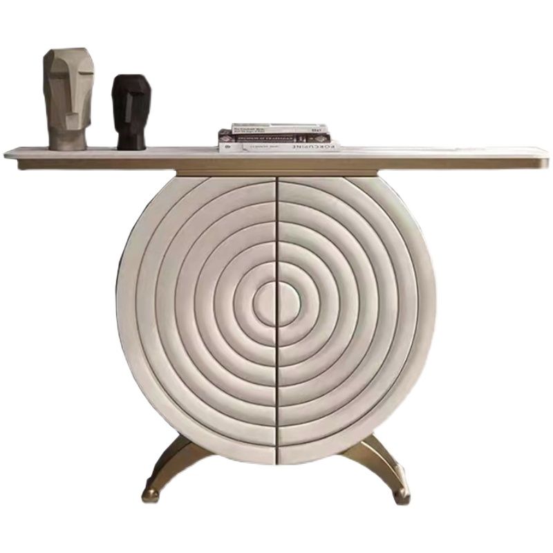Solid Wood Contemporary White Accent Cabinet for Living Room