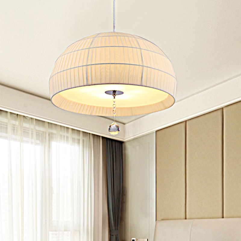 Candelera de tela de semi Sphere Mínima luz de techo colgante de 5 ligas con bola de cristal caída