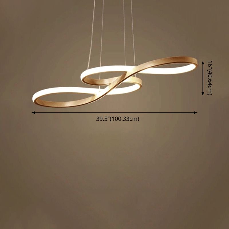 Moderne eenvoud LED hanglamp aluminium lineaire hangende lamp met acryl schaduw