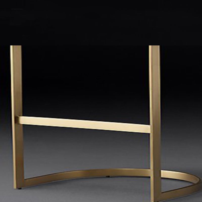 Modern Armless Backless Counter Stool Iron Cafer Bar Stool with Cushion and Pedal