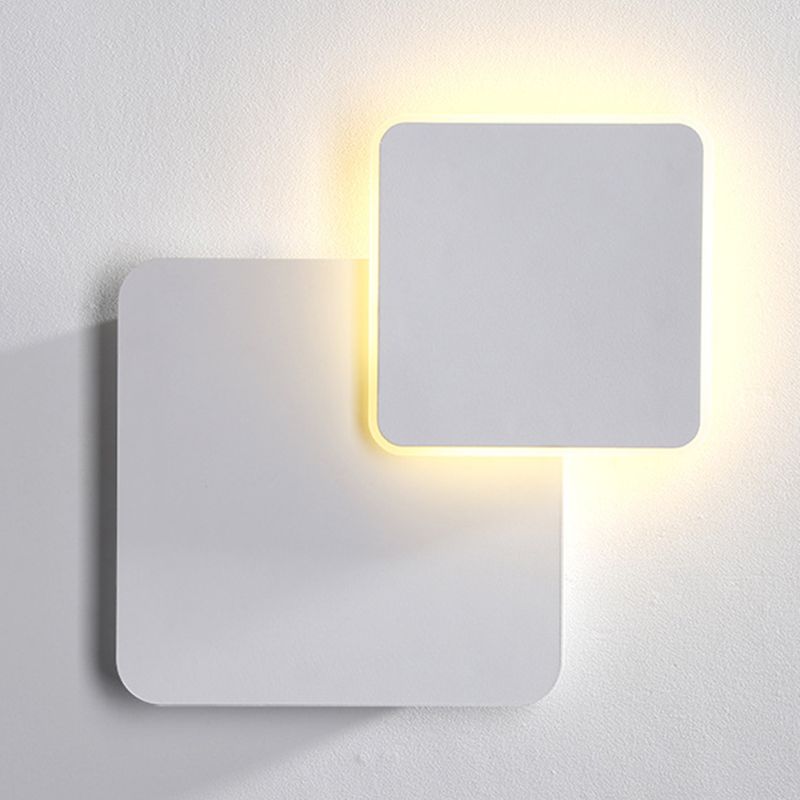 Modern Style Wall Sconce Metal 1 Light Sconces in Black / White