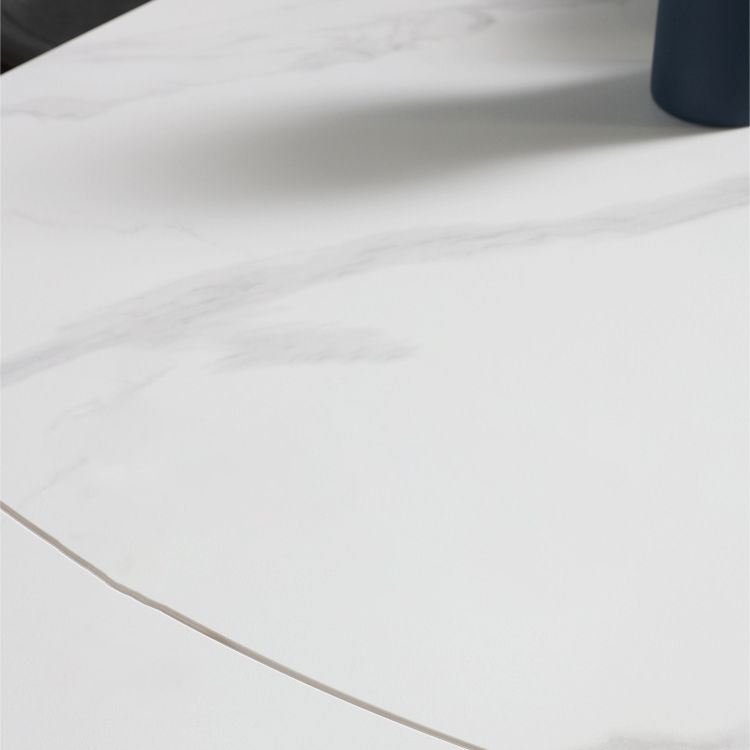 Extendable Modern Kitchen Sintered Stone Furniture Standard Height Dining Room Table Set