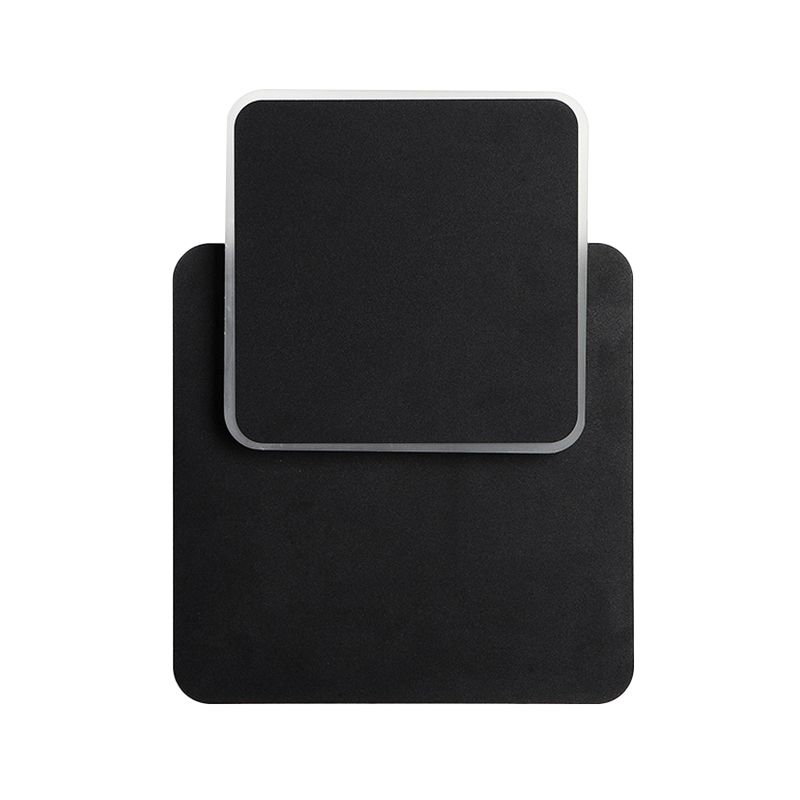 Nordic quadriert bewegliche Wandlampe Eisen -LED LED Flush Mount Montage Wandleuchte in Schwarz/Weiß mit Acrylschatten, warmes/weißes Licht