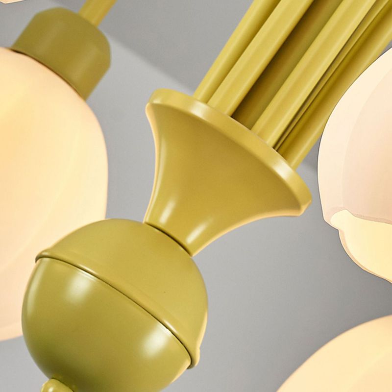 Modern Style Ceiling Lamp Creative Glass Shade Flush Mount Light Fixture