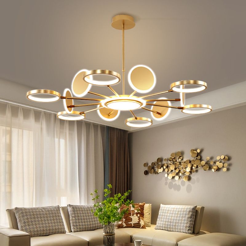 Lampadario a sospensione del metallo post-moderno Lampada a LED LED ROURO per soggiorno