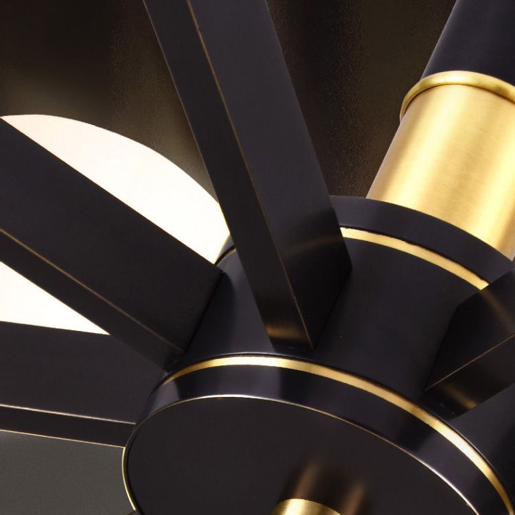 Light Luxury Style Chandelier Lighting Cylindrical Hanging Chandelier with Glass Shade