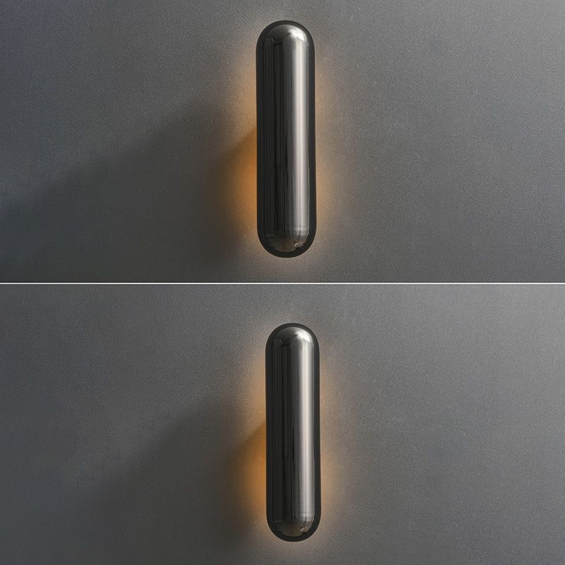 Capsula wall light sconce in stile contemporaneo a led lampada montata a parete in metallo