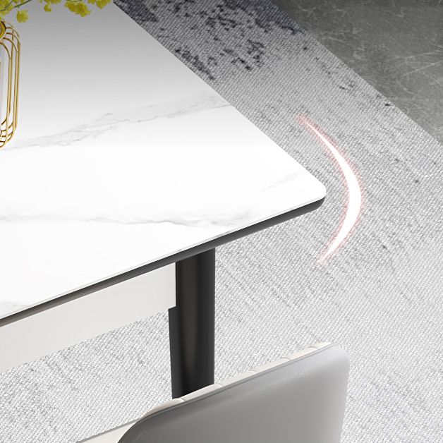 Traditioneller Standard -Sinterstein -Esszimmer Set zusammenklappbares Rechteck für Küchentisch -Set