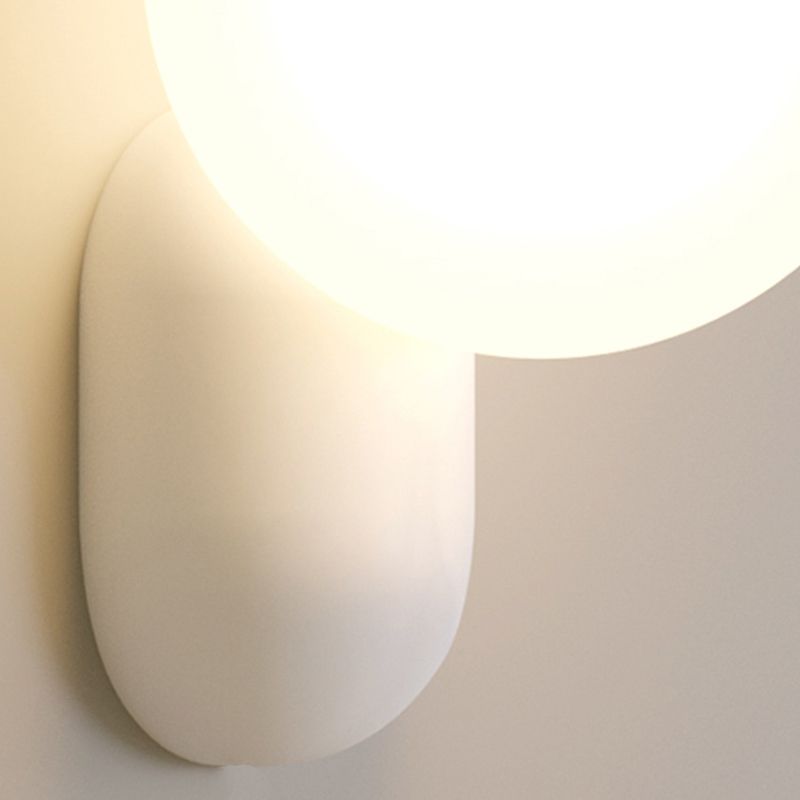 Contemporary Minimalist Wall Light Fixture with PE Shade for Sitting Room