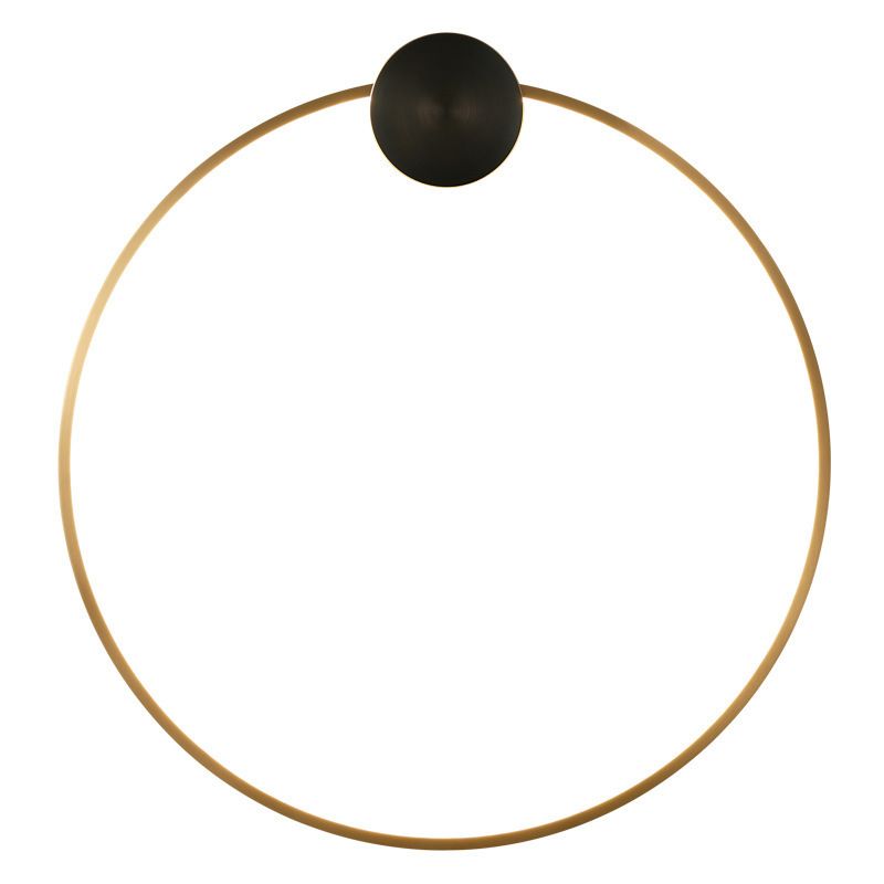 Metal Round Shape Wall Lighting Modern Style 1 Light Wall Mounted Light Fixture