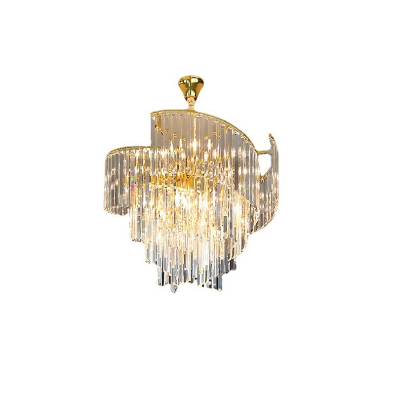 Contemporary Crystal Chandelier Light Fixtures Restaurant Hanging Chandelier