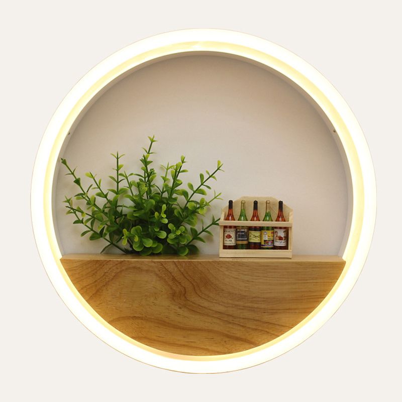 Acrylcirkel wandlamp Licht Licht Simplicity Stijl LED -wand SCONCE -verlichting in het wit