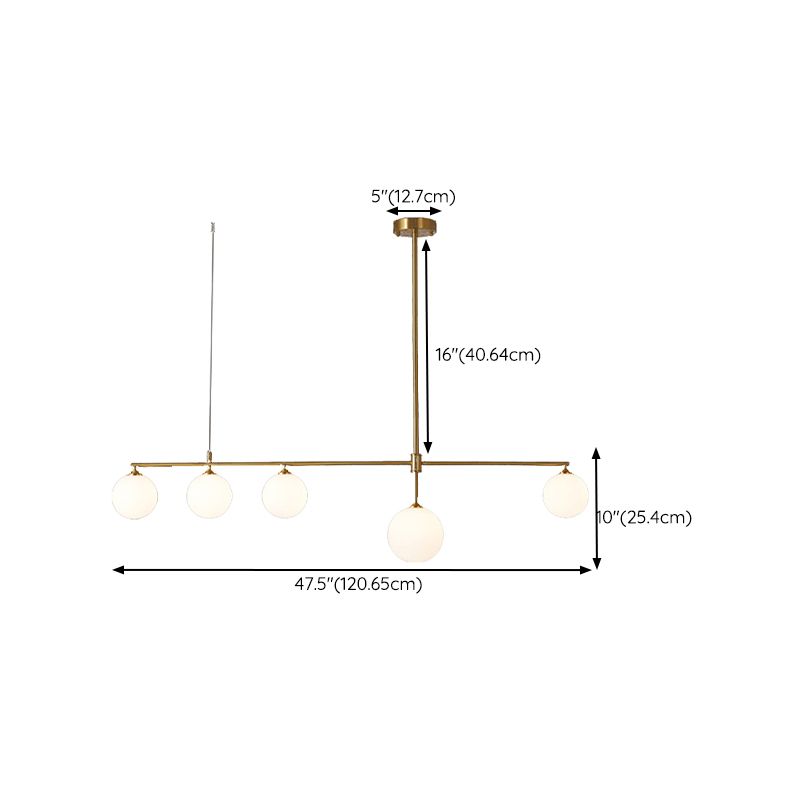 Simplicity Linear Hanging Lamps Glass Ceiling Pendant Light for Dining Room