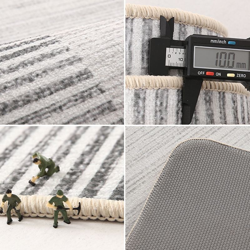Navy Modern Rug Polyester Stripe Rug vlekbestendig vloerkleed voor thuisdecoratie
