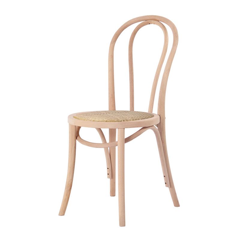 Scandinavian Dining Room Armless Chair Wood Windsor Back Dining Side Chair