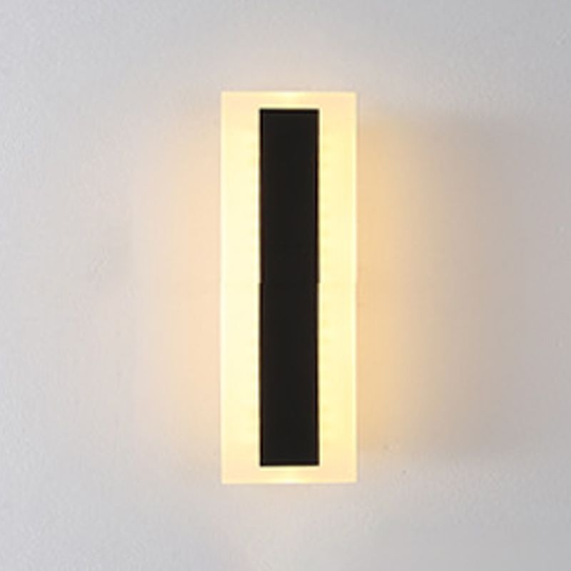 Metall Linearer Schatten Wandleuchten Moderner Stil ein leichtem Lichtmontage Licht in Schwarz