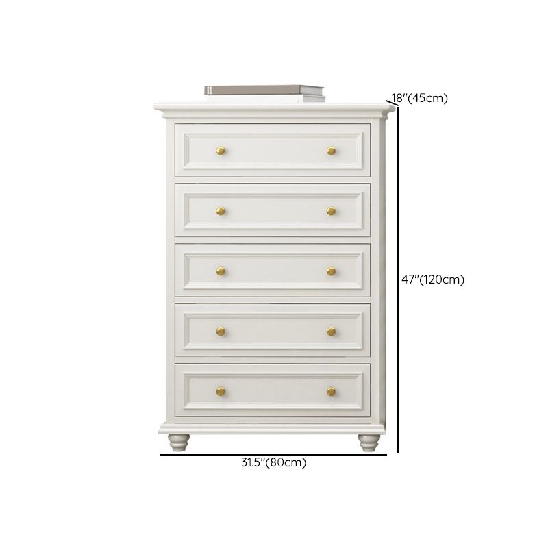 Ornate Traditional Double Dresser Birch Storage Chest with Drawers for Bedroom