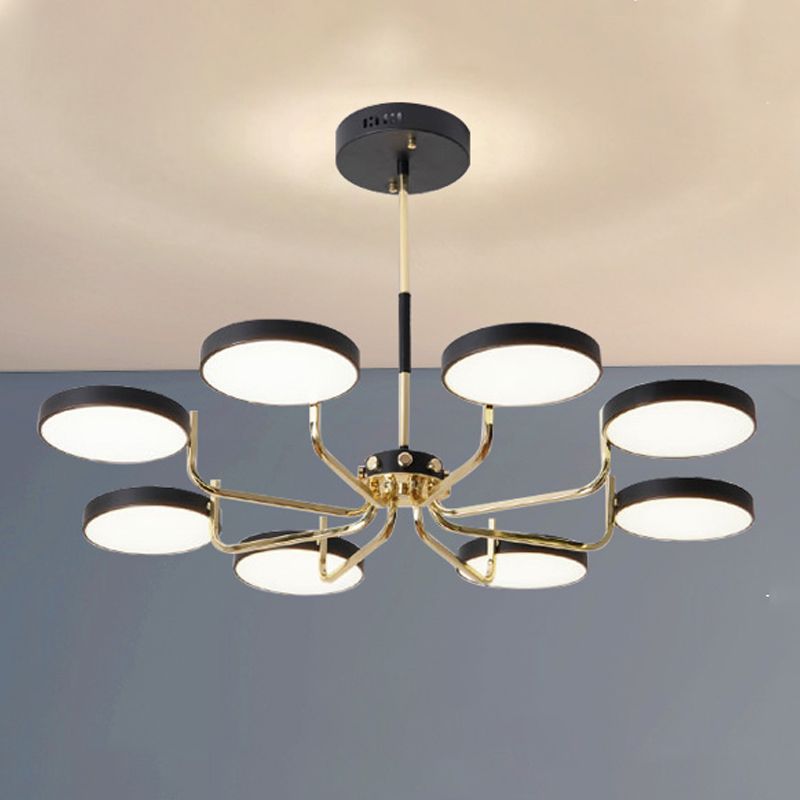 Modern Sputnik Chandelier Light Fixtures Acrylic LED Hanging Lamp for Living Room