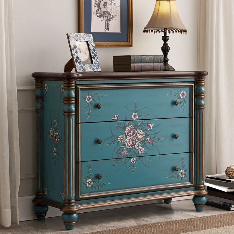 Traditional Dresser Solid Wood Storage Chest Dresser , 15.6 Inch W