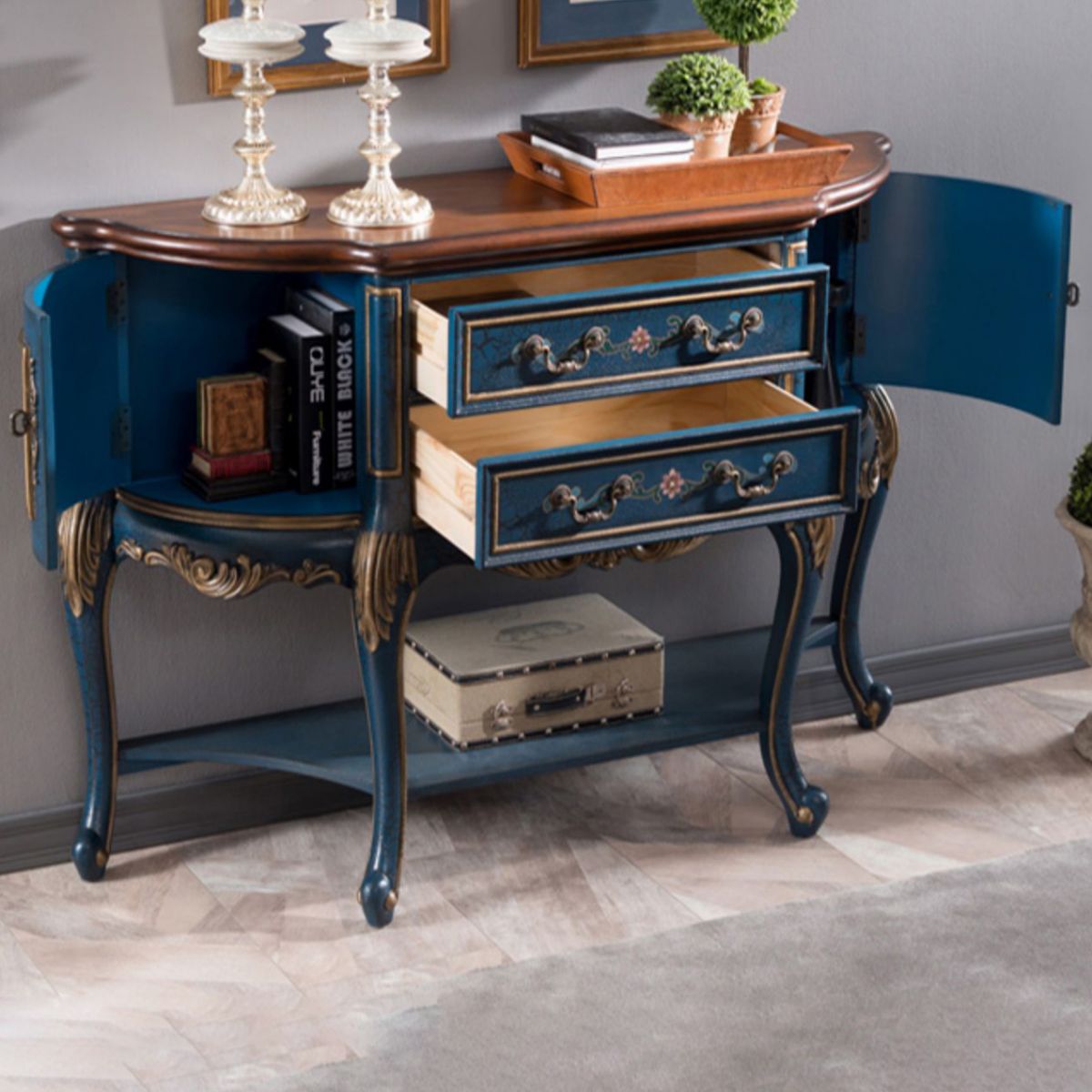 Victoria Freeform Console Table Wood Console Sofa Table for Hall