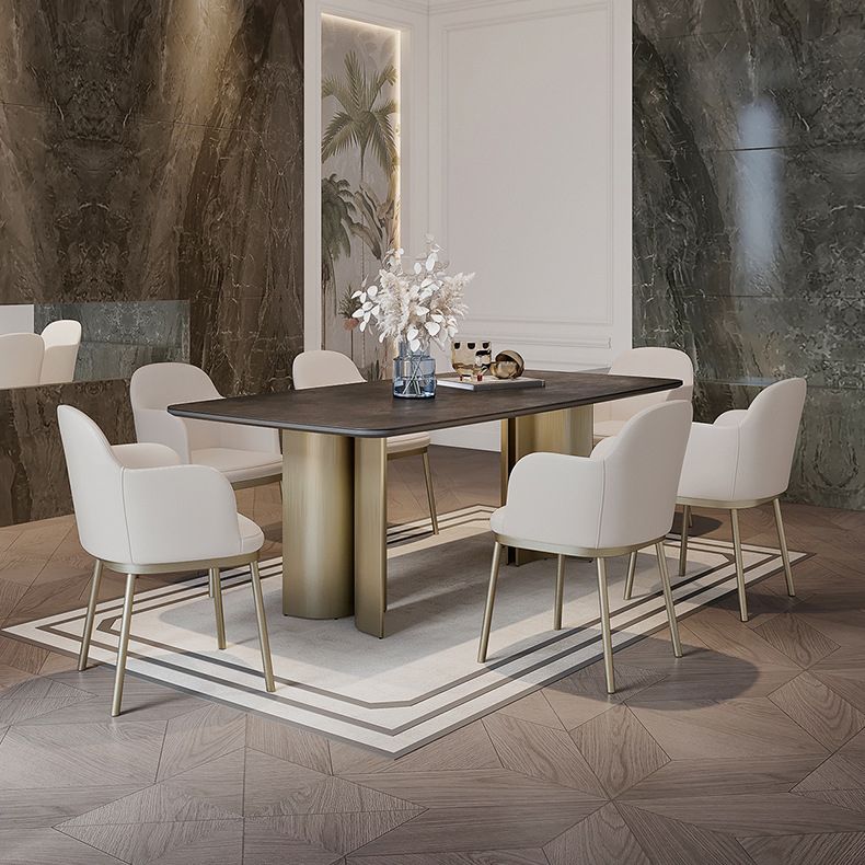 1/4/5/7 Pieces Designer Style Rectangle Dining Set Sintered Stone Top Dinette Table Set