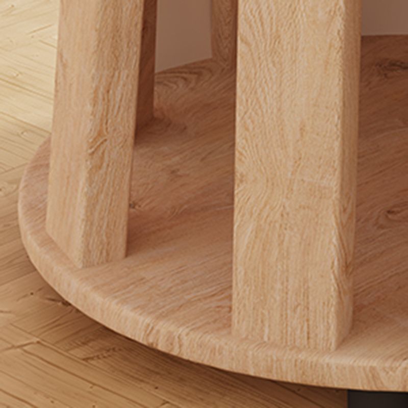 Orange Contemporary Pouf Water Resistant Pouf for Home Decoration