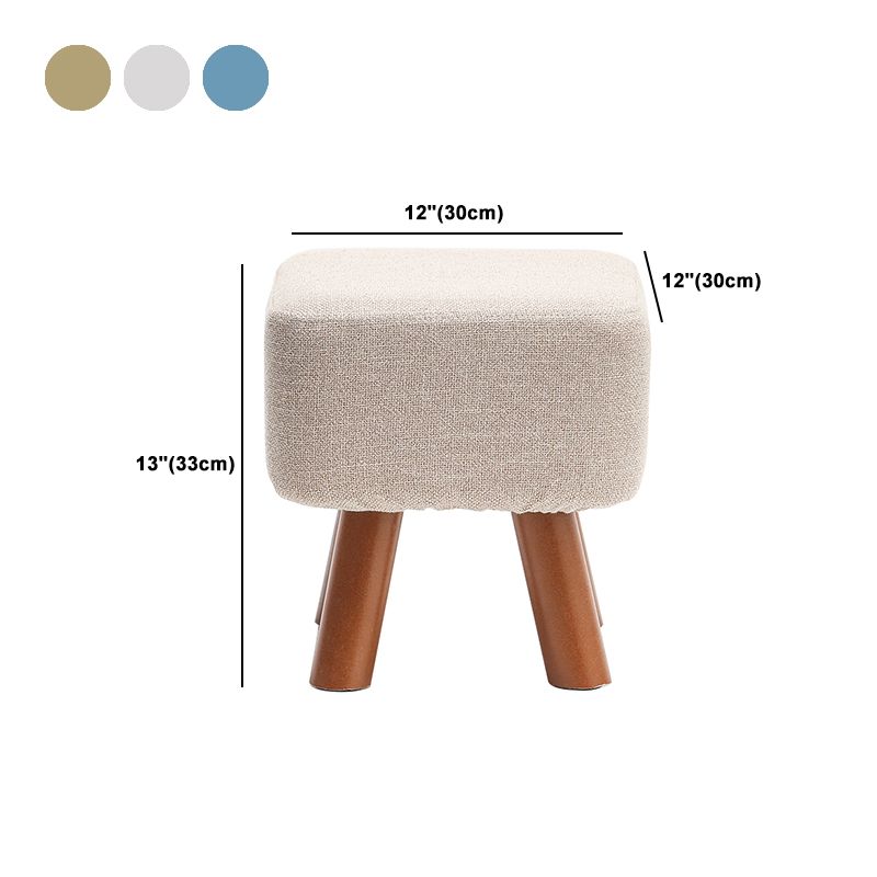 Solid Color Tear Resistant Ottoman Modern Blue Standard for Home Drawing Room