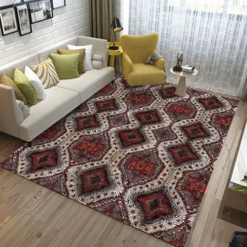 Zwart gestreepte tapijten Polyester Modern Rug Stain Resistant Rug voor woonkamer
