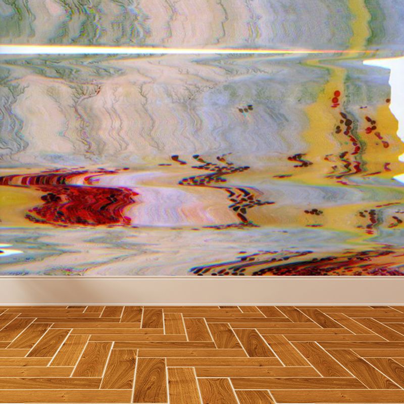 Illustration Style Abstract Mural Decal Giant Wall Decor for Dining Room, Personalize