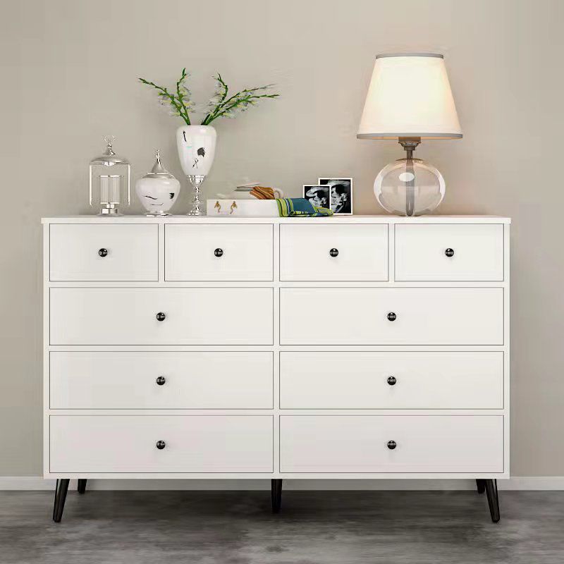 Modern Accent Chest with Straight Legs and Drawers Storage Cabinet