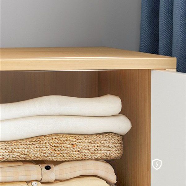 Non-Hanging Armoire Cabinet Engineered Wood Wardrobe Armoire