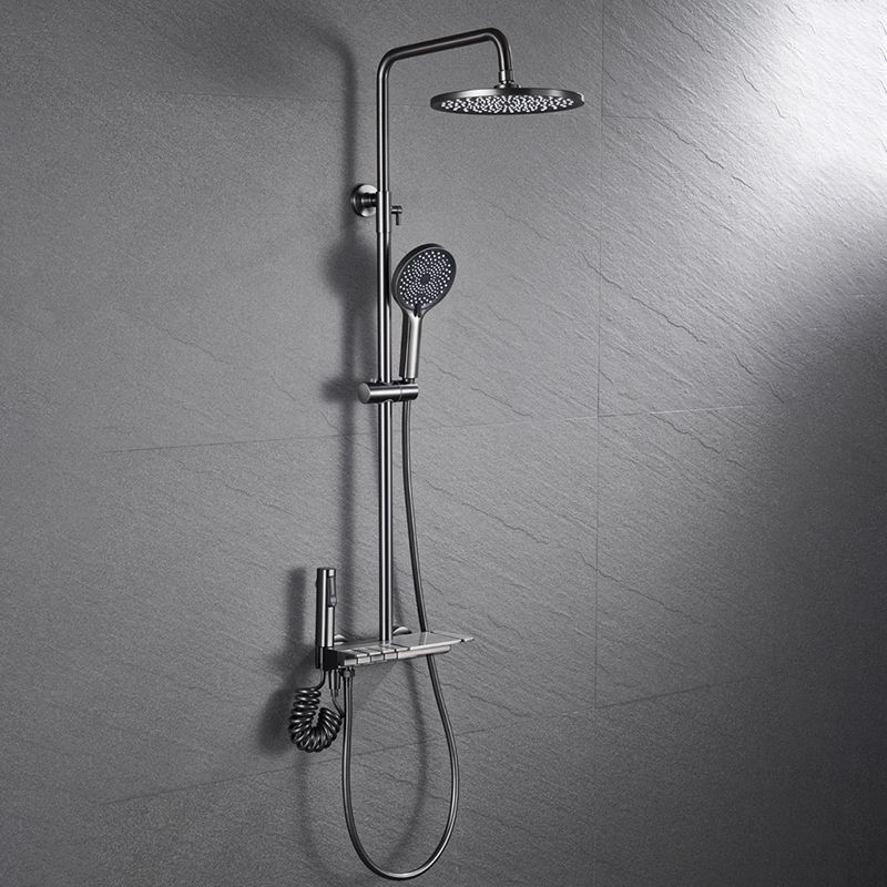 Wall Mounted Modern Square Metal  Shower Brass Shower Head Shower Faucet