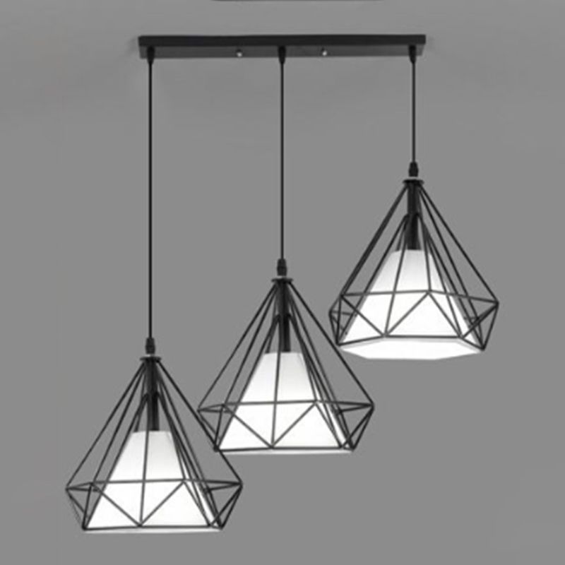 Geometric Shape Metal Island Pendant Lights Industrial Style Island Pendant
