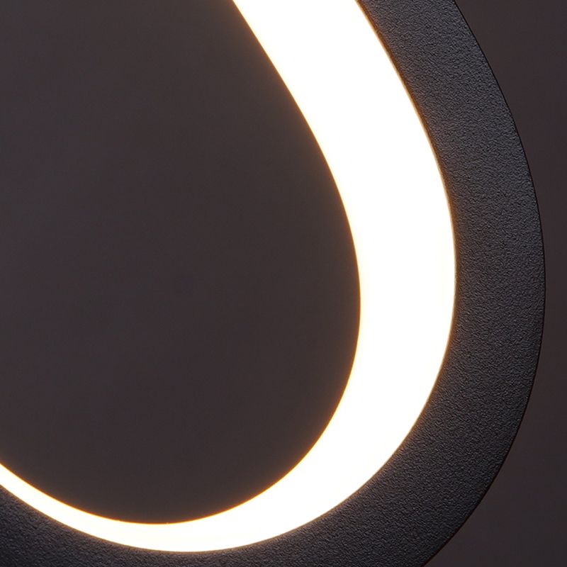 Pendre du salon LED Minimaliste forme ovale Lumière suspendue avec une nuance de gel de silice