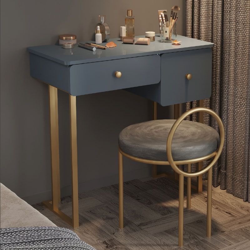 Modern Vanity Makeup Table Set Double Drawers Dressing Table