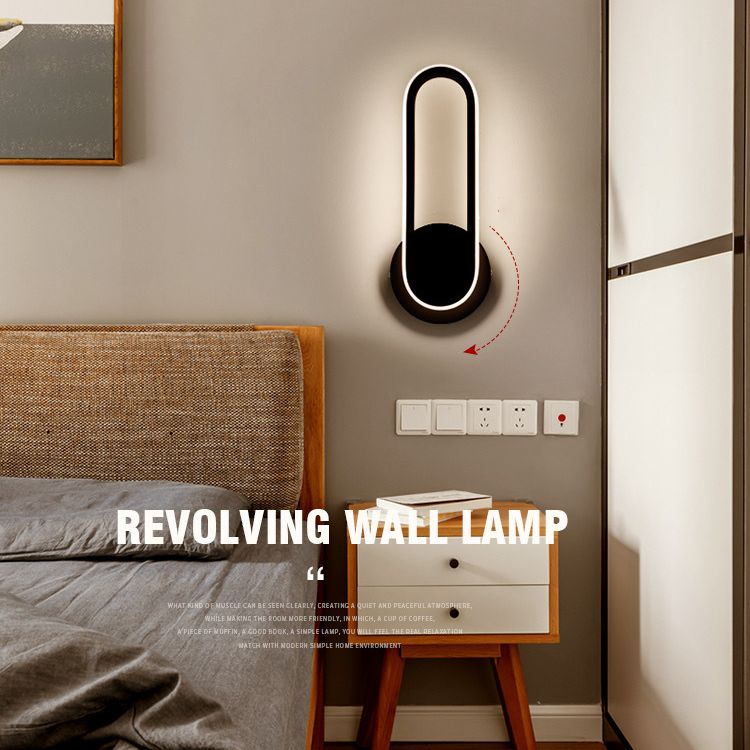 Iluminación moderna de pared ajustable de metal de 1 luces para el dormitorio para el dormitorio