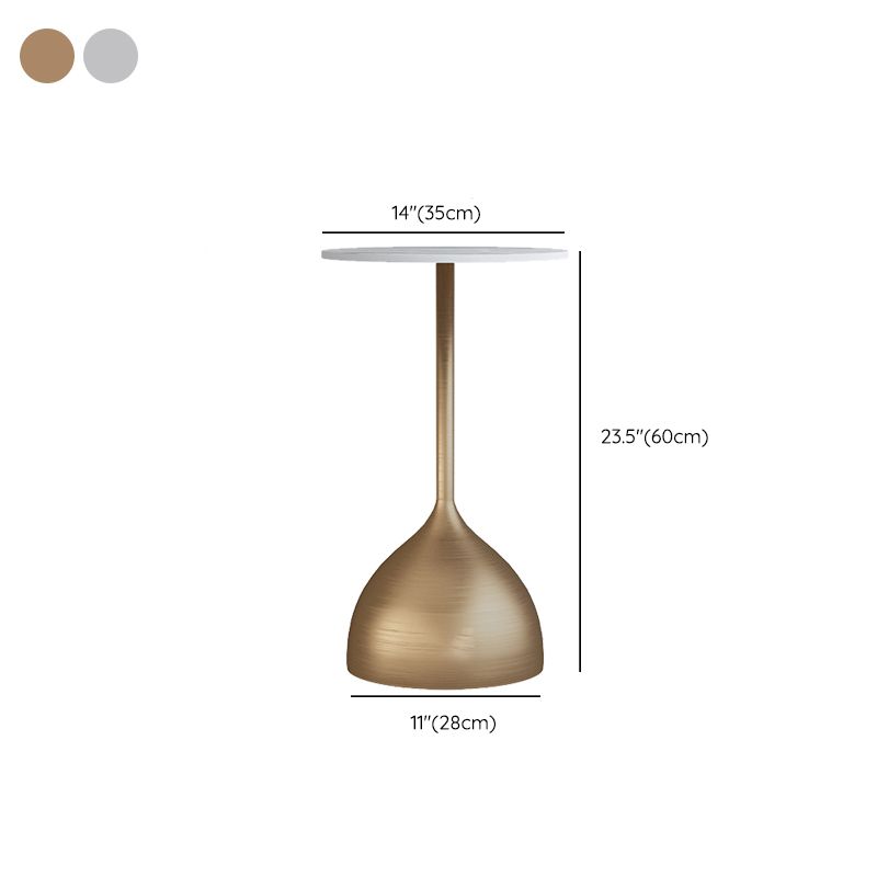 Mid-Century Round Side End Table Pedestal Base Type Sofa Table