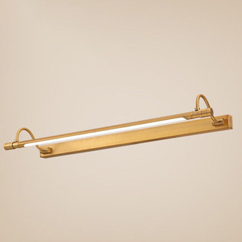 Testa regolabile Light LED lineare Luce moderna Minimalismo Brass Vanity Luce neutra per mobile da bagno
