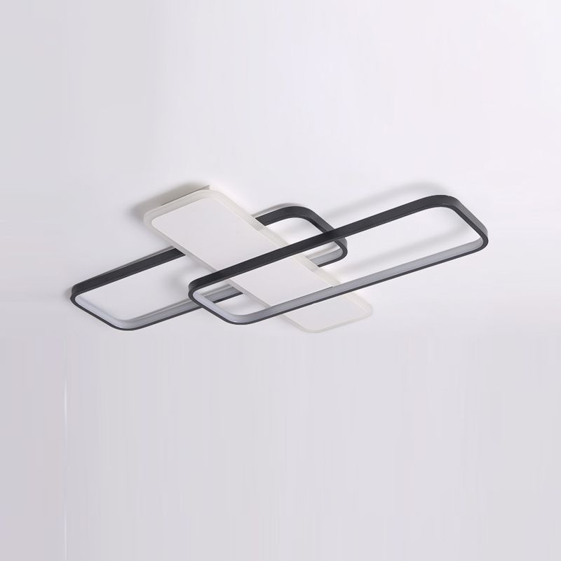 Plafonnier géométrique en métal plafonnier LED moderne pour salon