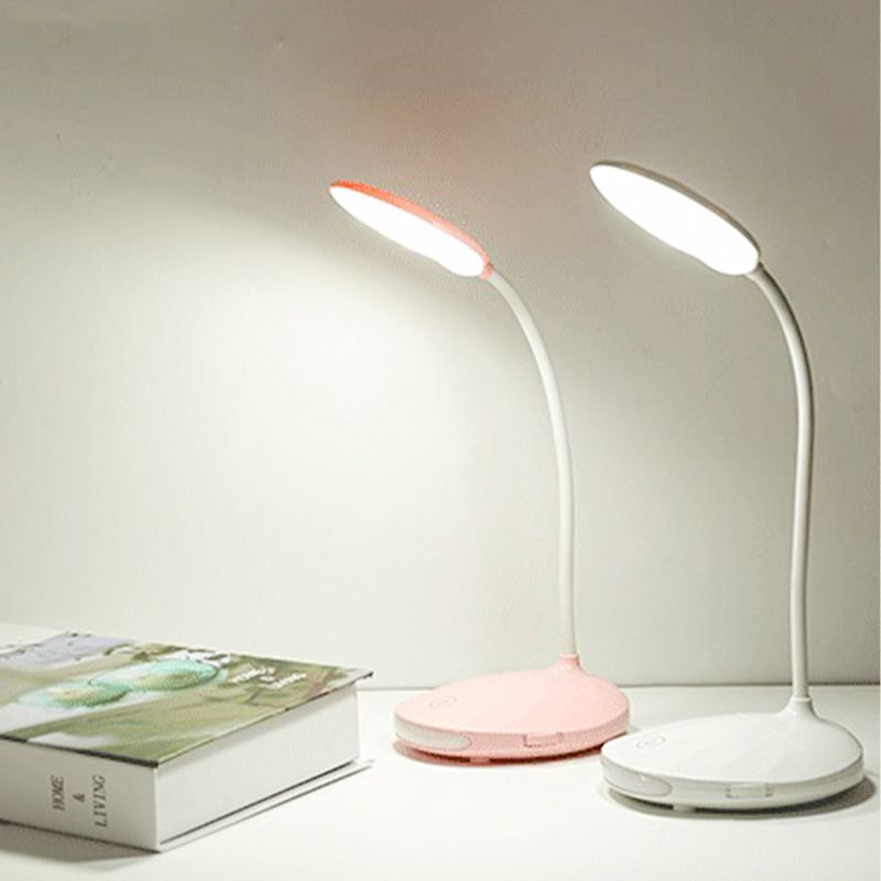 Rosa/weiße LED -Klapptisch -Lampe moderner USB -Ladung Stehstischleuchte zum Lesen