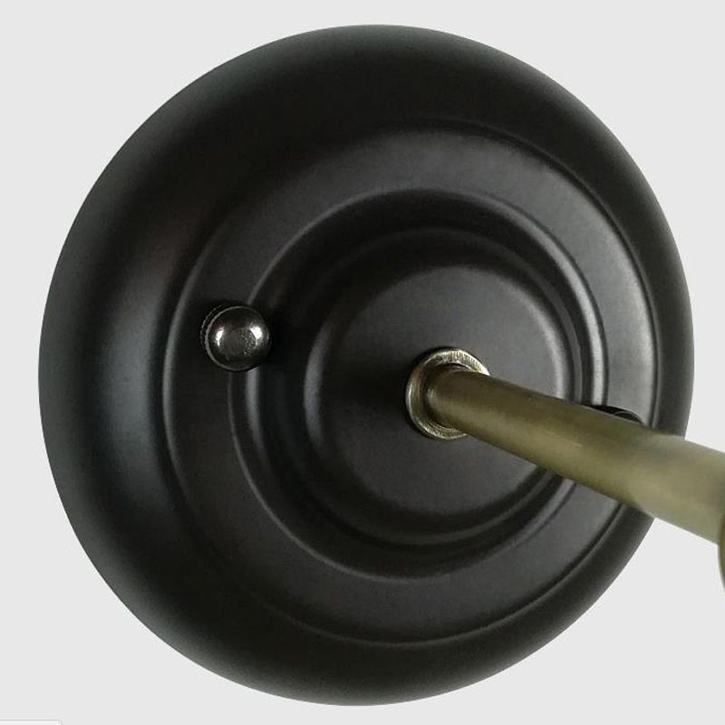 Luz de pared de bronce de hierro Tombra de platillo de platillo 1 Bulbo Lámpara de pared elegante para la pared para la granja