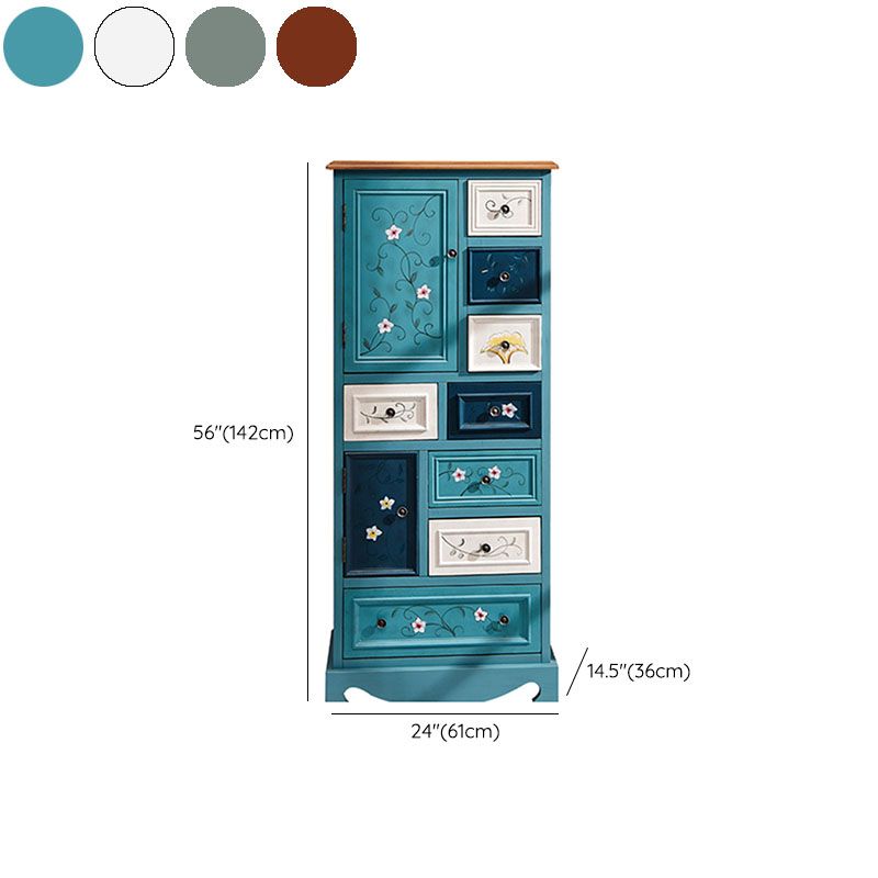 Nautical Contemporary Bedroom Storage Chest Wooden Chest with Drawers