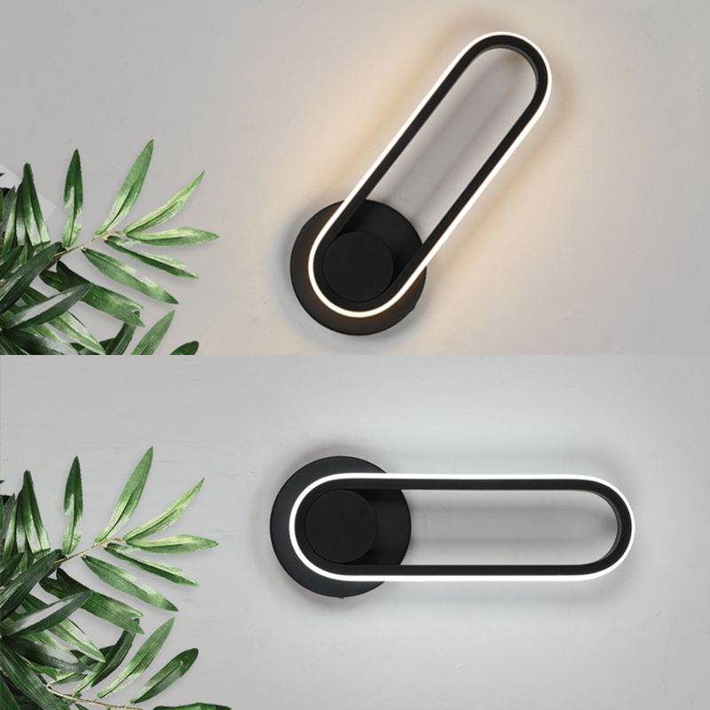 Silica Gel LED Rotable Pared Spliqu en estilo creativo moderno de hierro forjado Luz de pared oblonga para espacios interiores