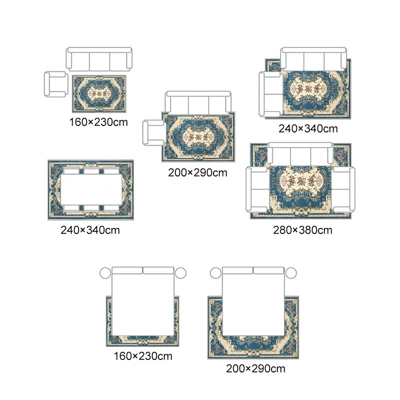 Alfombra de alfombra de alfombra estampada de flores victoriana alfombra antideslizante alfombra de interior para sala de estar para sala de estar