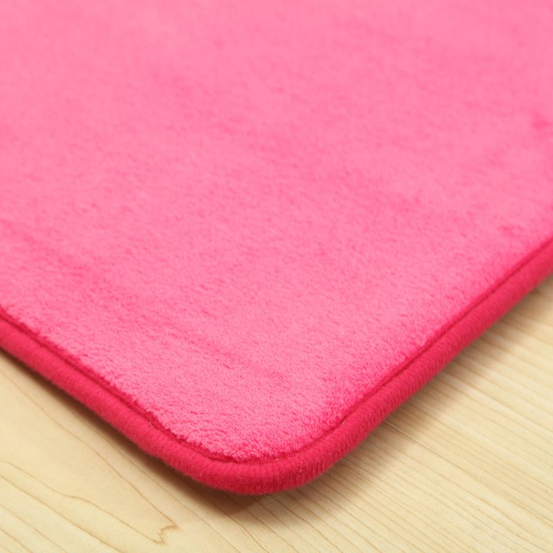Circular Solid Color Area Rug Polyester Easy Care Carpet for Living Room