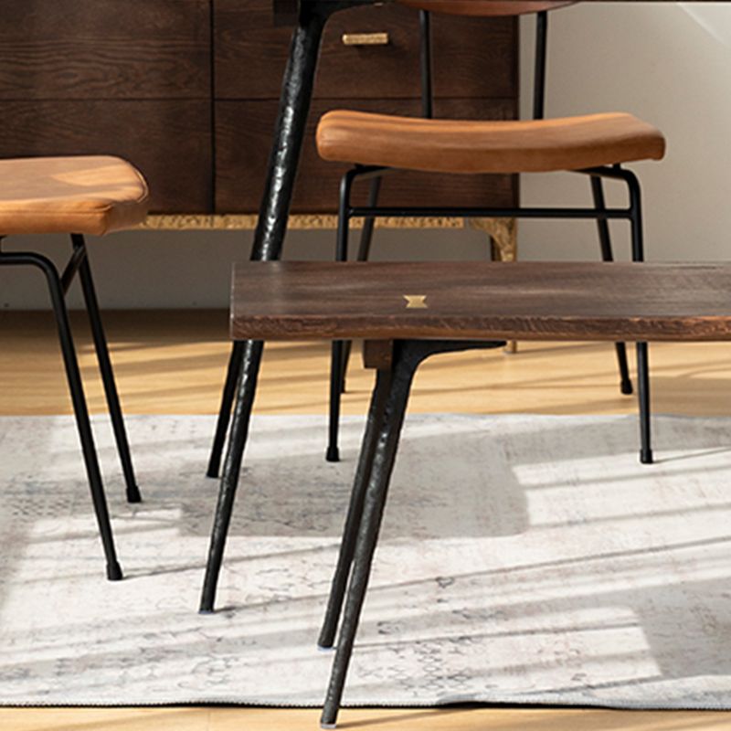 Traditional Luxury Rectangle Dining Site Table Solid Wood Furniture with 4-foot