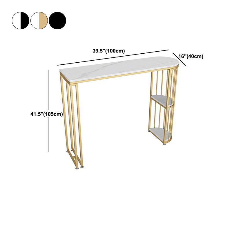 Stone Irregular Shape Bar Table Traditional Luxury Bistro Table with Double Pedestal