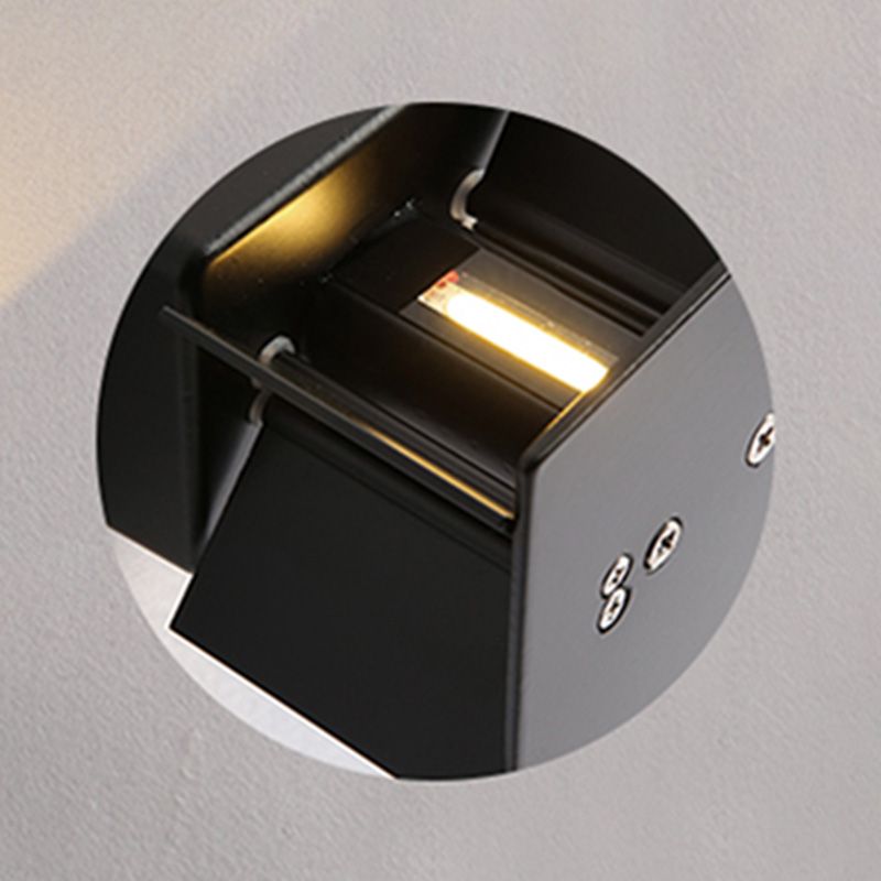 Cubo accesorios de iluminación neutral caliente con sombra de vidrio transparente para dormitorio